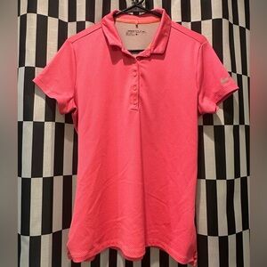Nike Golf Womens Dri-Fit Texture Polo Pink